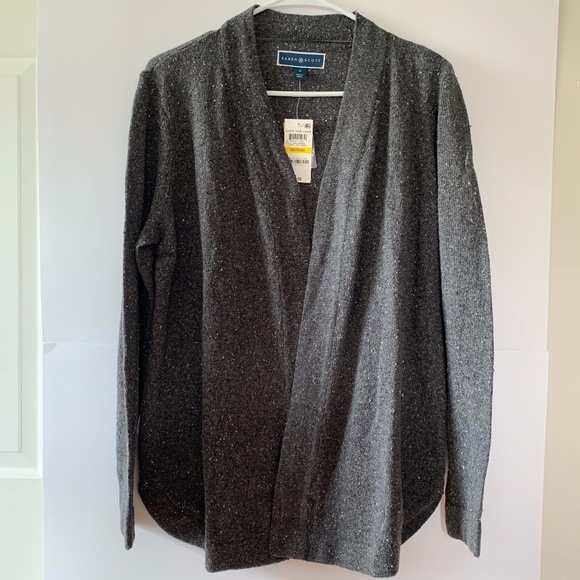 Karen Scott Gray Cardigan Sweater - Picture 1 of 3